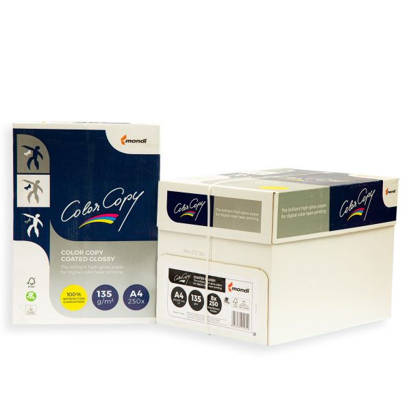 کالر کپی گلاسه عروسکی 135 گرم  A4 ColorCopy coated glossy mondi